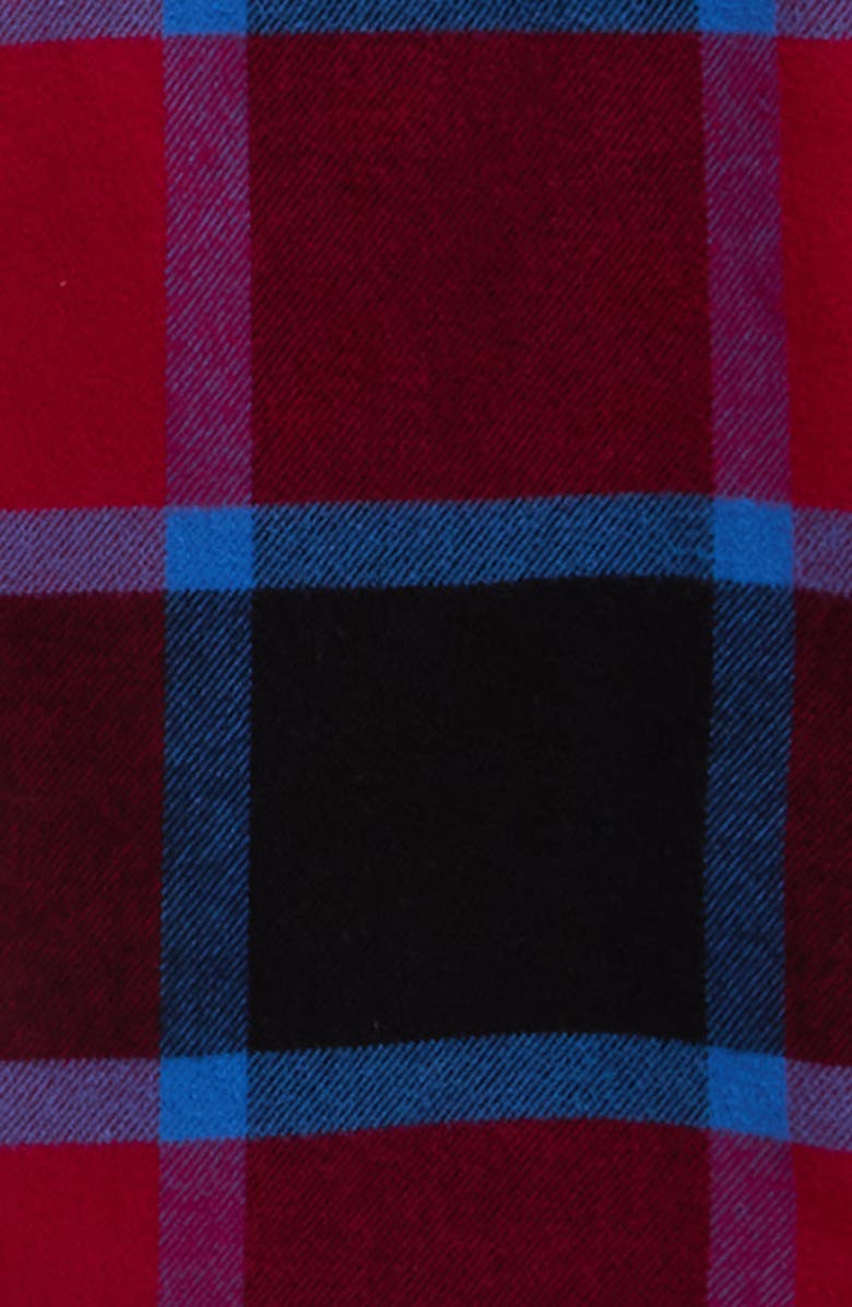Vans Kids' Larkspur Buffalo Check Cotton Flannel Button-Up Shirt, Alternate, color, Bordeaux/Black