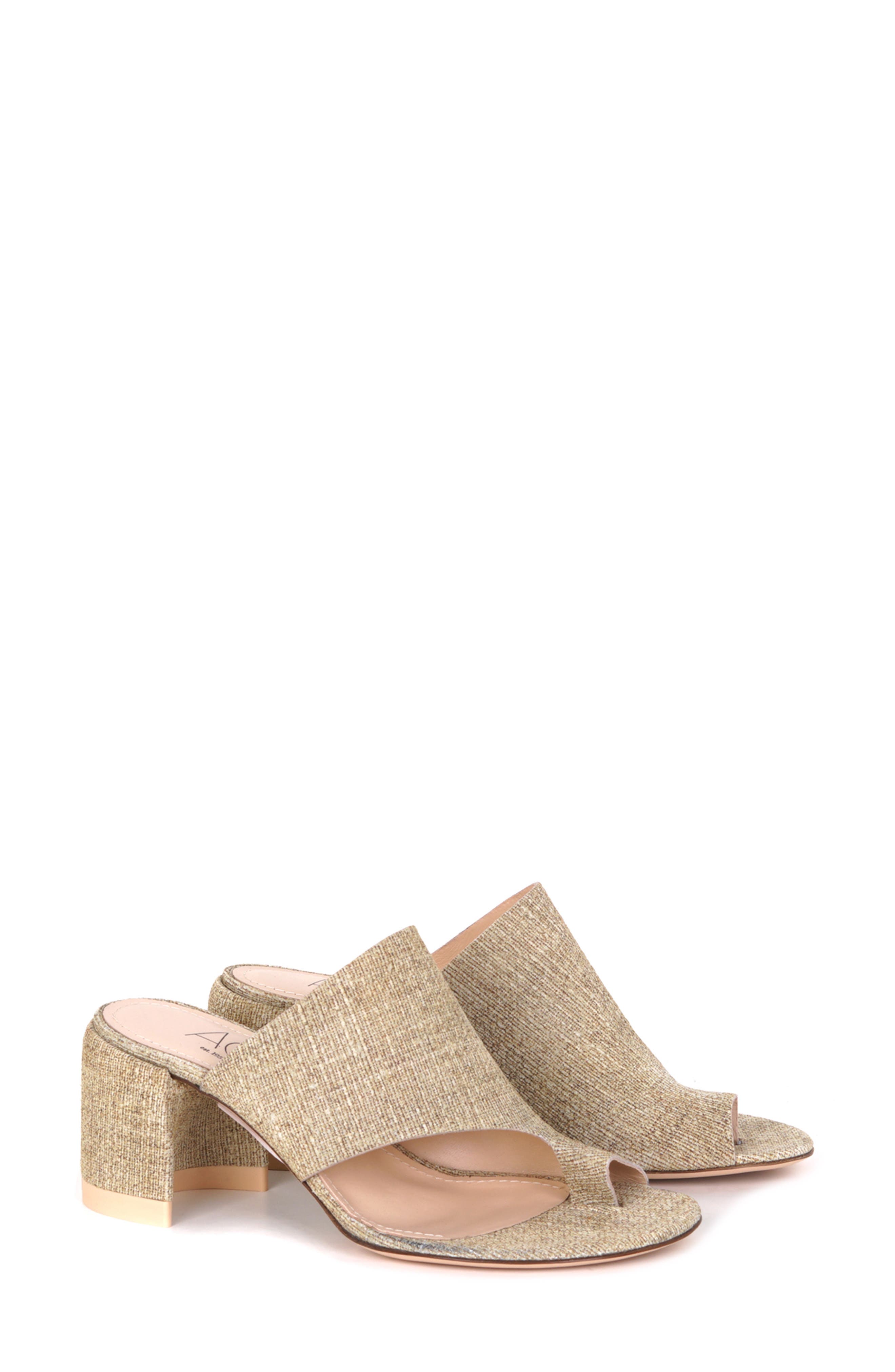 AGL Moon Toe Loop Block Heel Sandal, Main, color, 