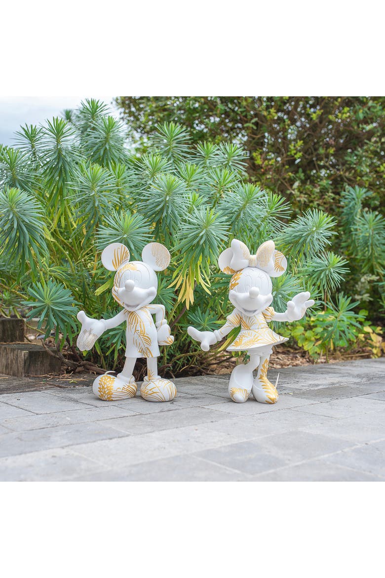 Minne Mouse Style Figurine, Alternate, color, White / Gold