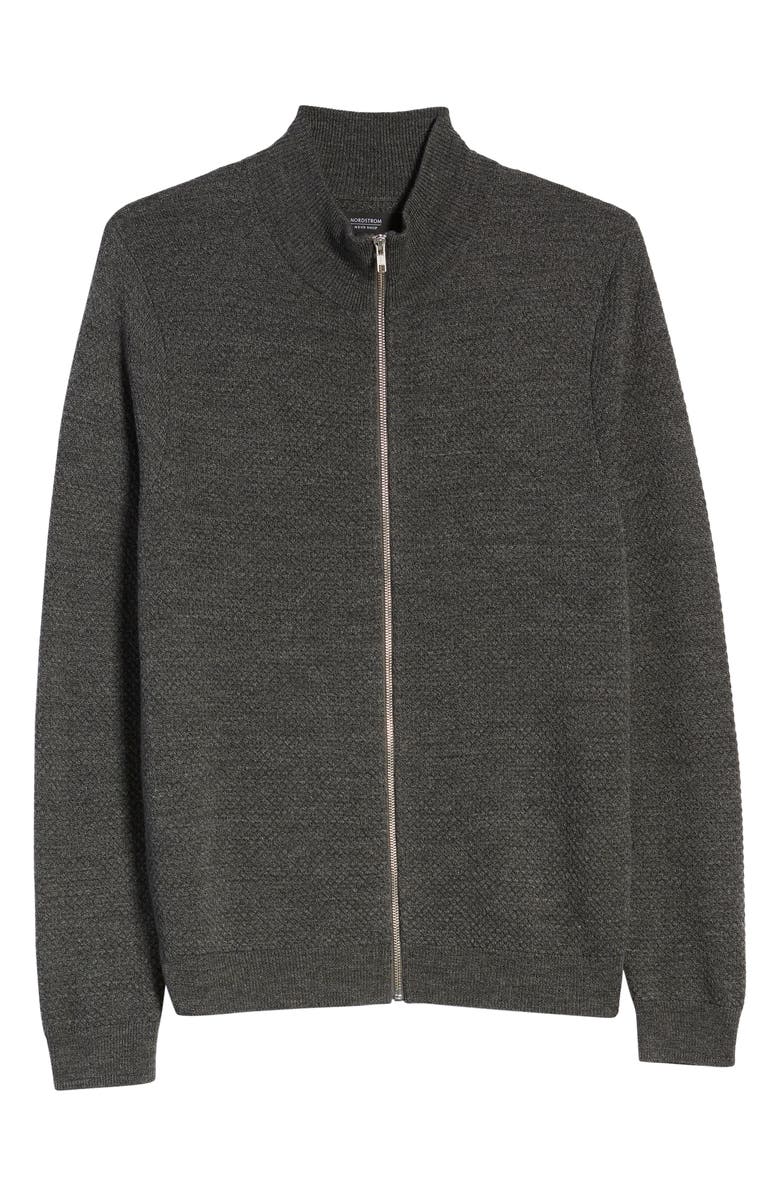 NORDSTROM MEN'S SHOP Mock Neck Zip Sweater, Alternate, color,
