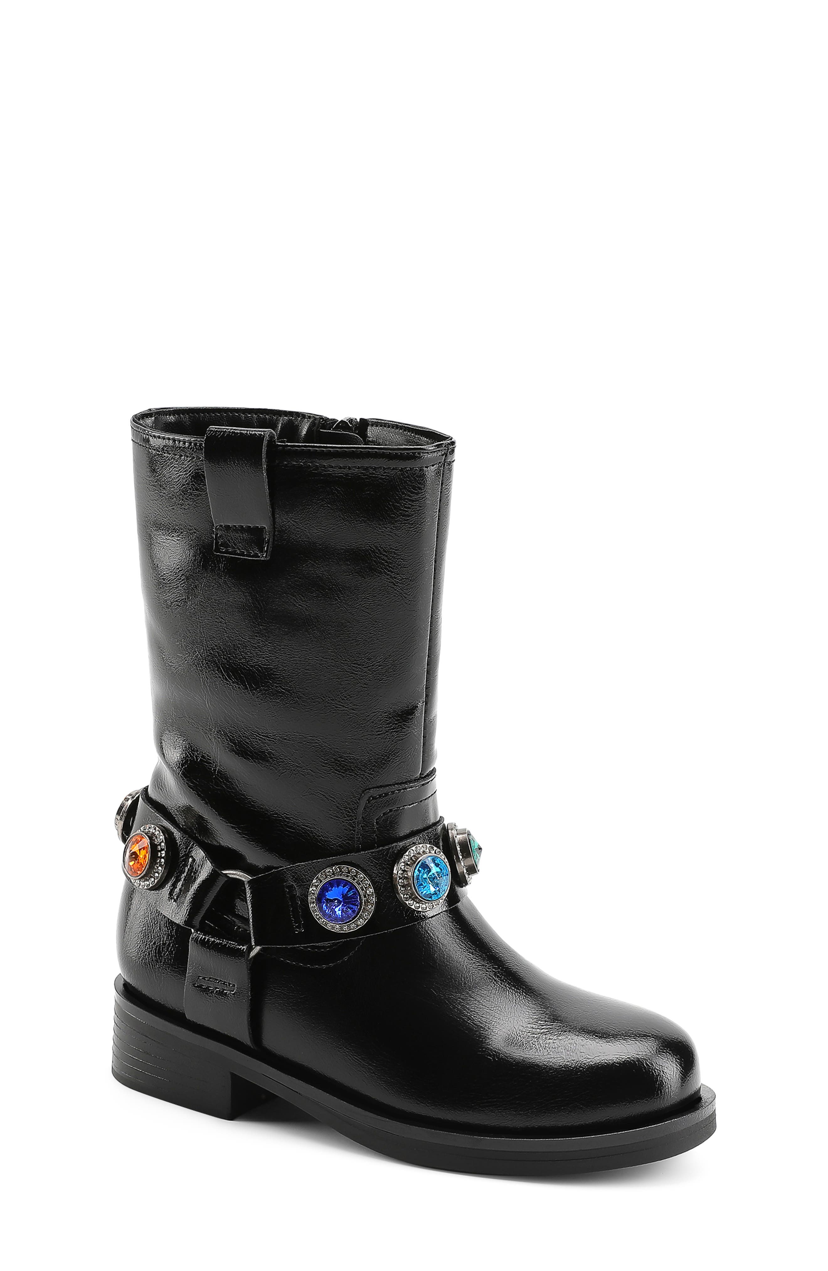 Kids' Octavia Faux Leather Biker Boot