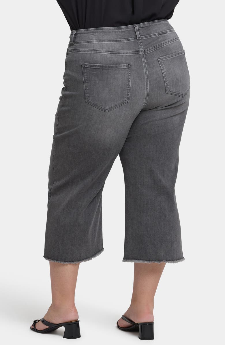 NYDJ Brigitte Frayed High Waist Wide Leg Capri Jeans, Alternate, color, Frontera Bluffs