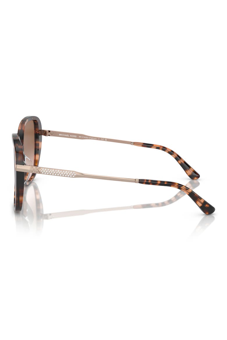 54mm Gradient Square Sunglasses, Alternate, color, PINK TORTOISE