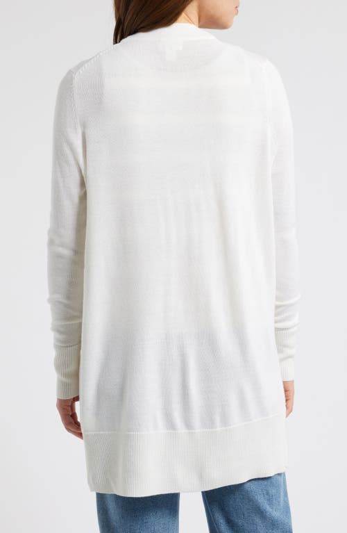 Caslonr Caslon(r) Everyday Open Front Cardigan In White