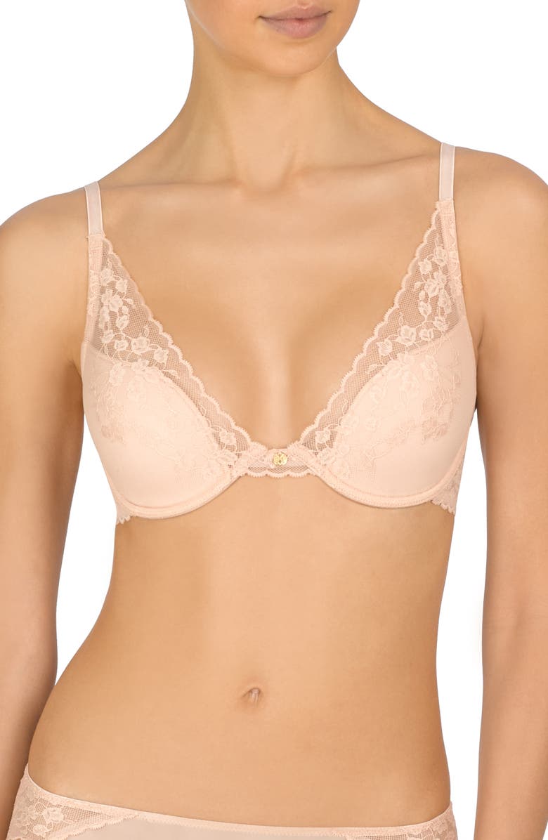 Natori Cherry Blossom Convertible Underwire Bra, Main, color, Cameo Rose