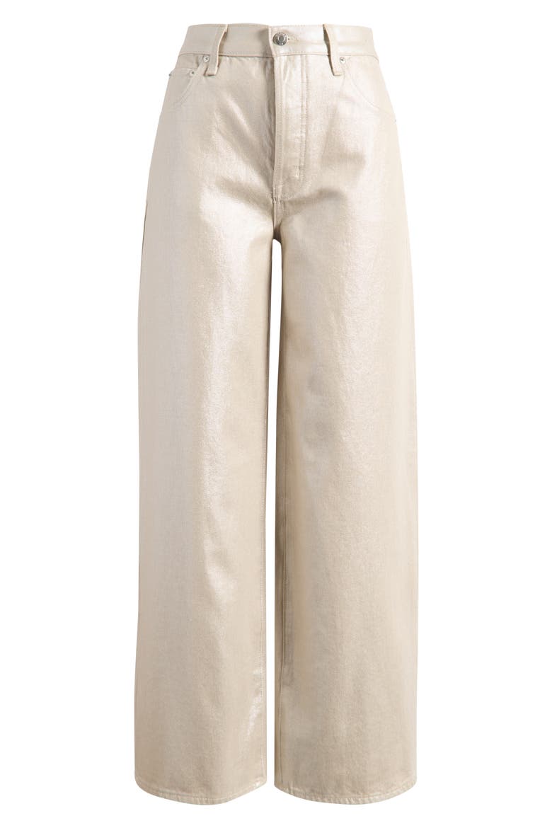 Tate High Waist Wide Leg Jeans, Alternate, color, CHAMPAGNE LUSTER