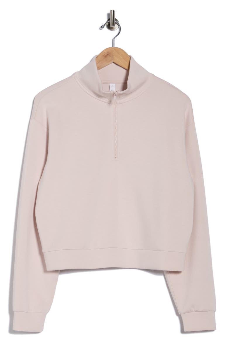 Whisper Knit Quarter Zip Pullover, Alternate, color, PINK HUSH