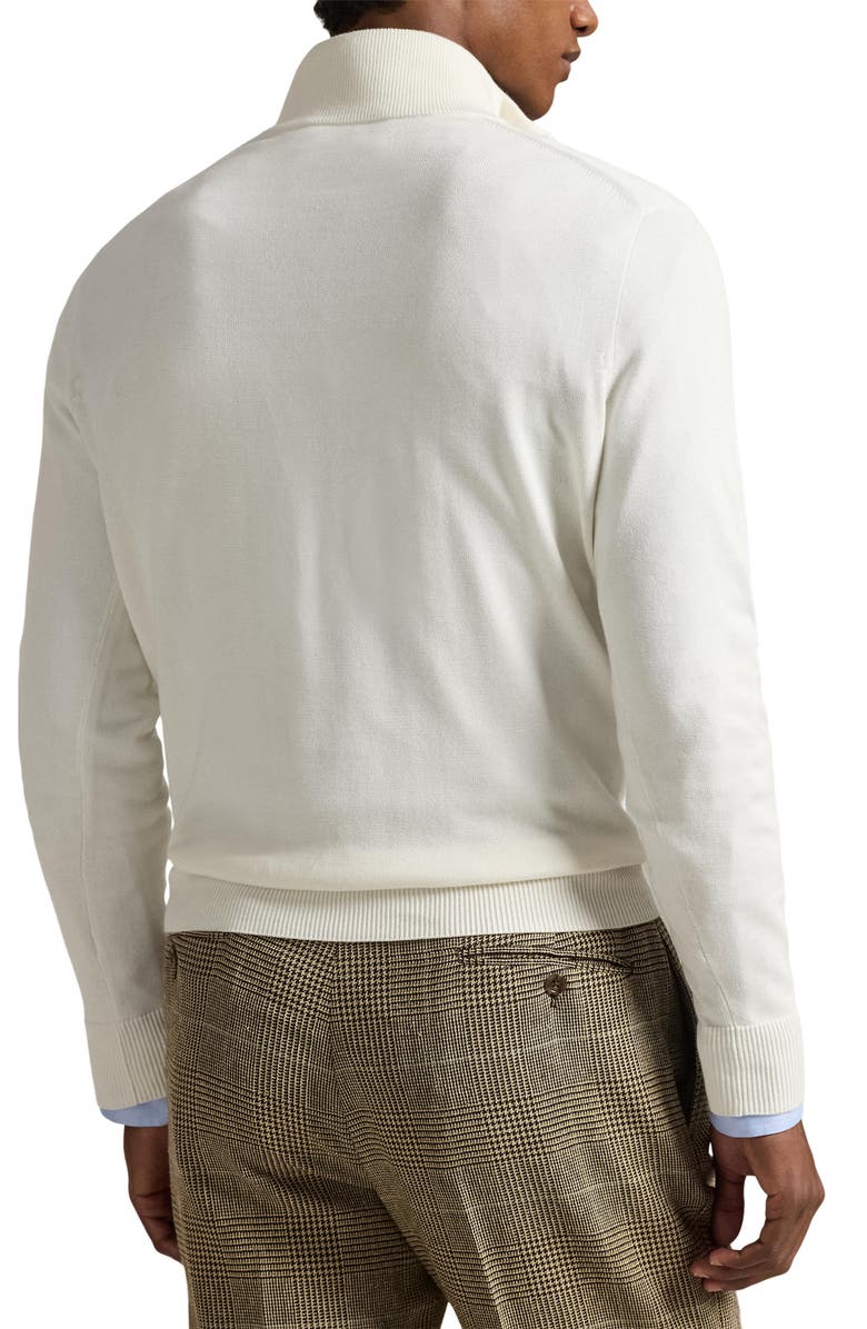 Polo Ralph Lauren Quarter Zip Cotton Sweater, Alternate, color, White