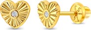 In Season Jewelry 14k Heart Rays Earrings