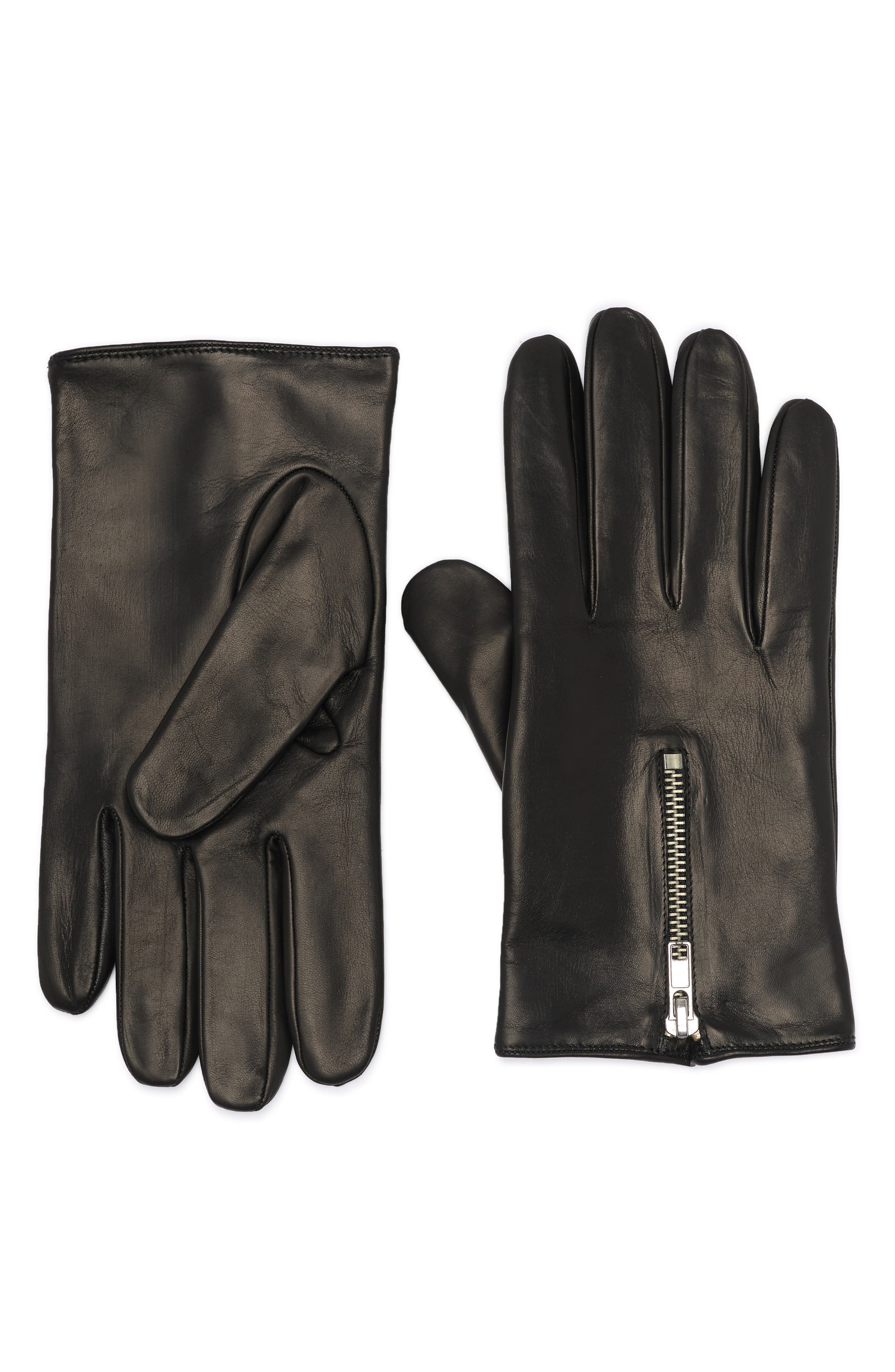 Portolano Faux Leather Cashmere Lined Gloves