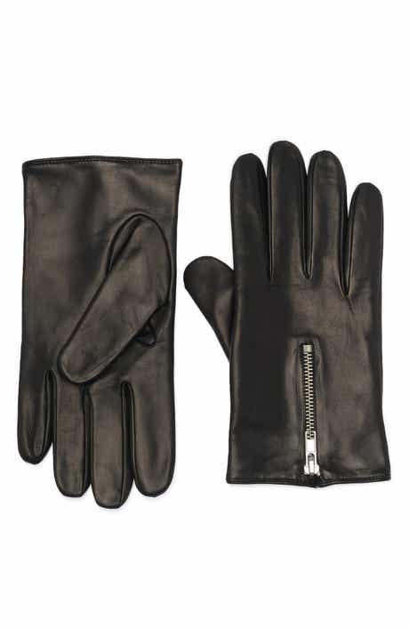 Portolano Faux Leather Cashmere Lined Gloves