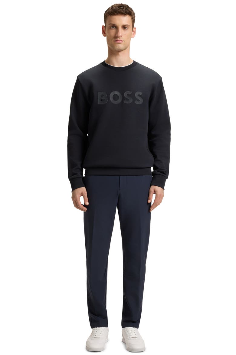 Salbo Tonal Logo Crewneck Sweatshirt, Alternate, color, DARK BLUE