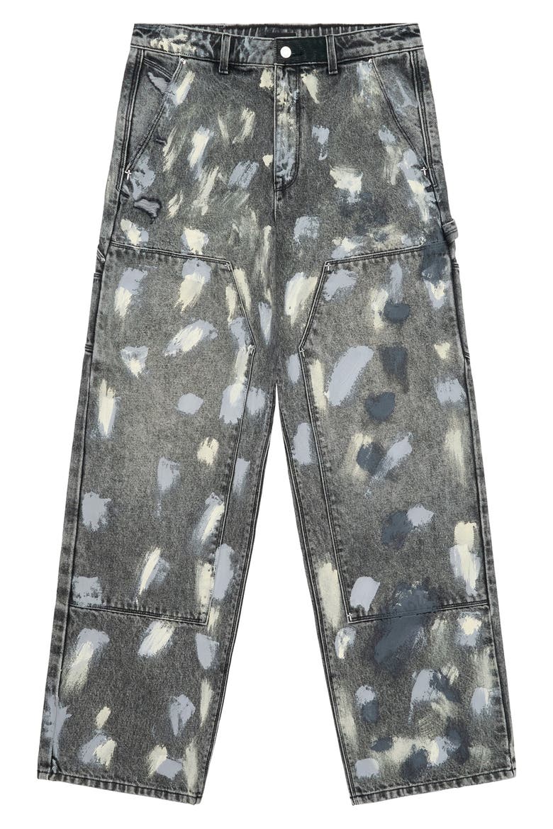 Santiago Straight Leg Carpenter Jeans, Main, color, STONE HAZE PAINT