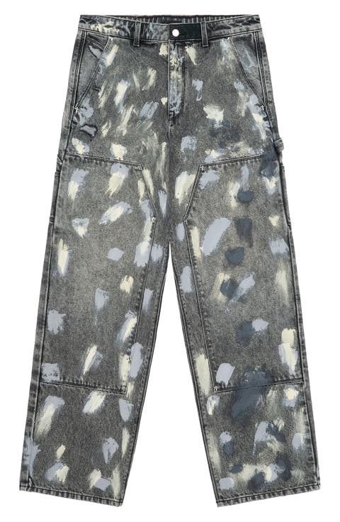 Santiago Straight Leg Carpenter Jeans (Stone Haze Paint)