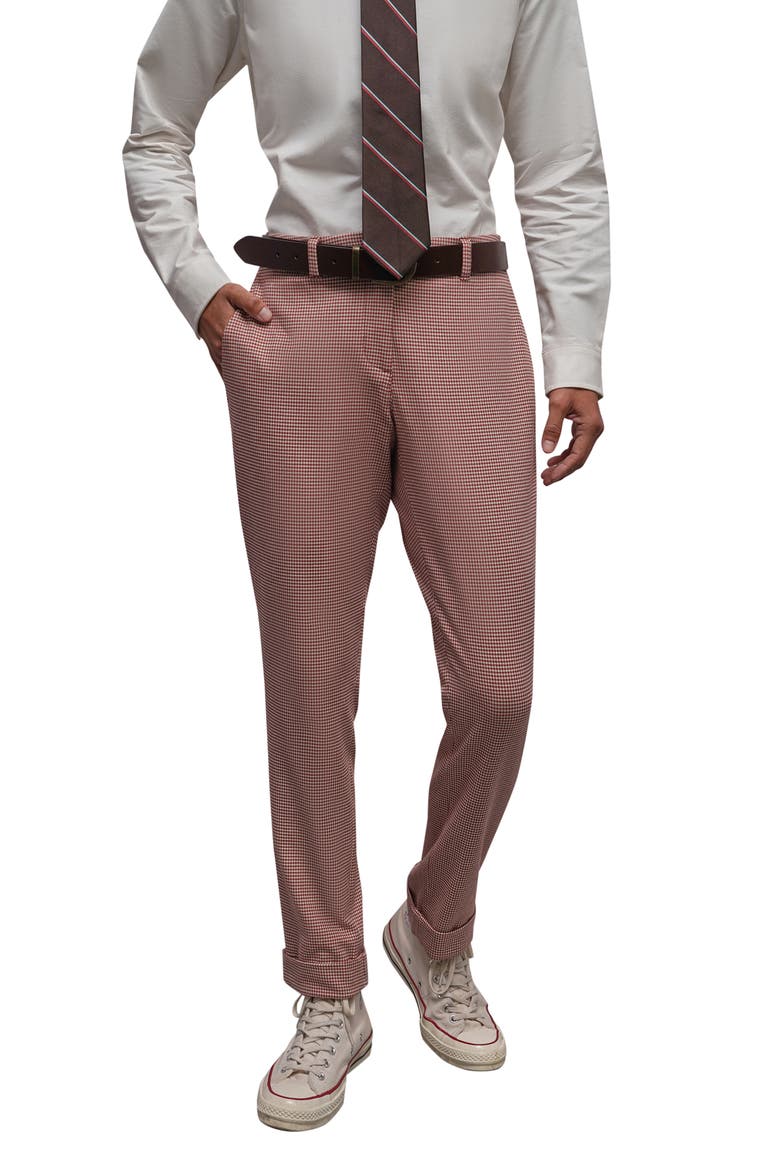 The Empower Houndstooth Trouser, Alternate, color, CINNAMON/OAT