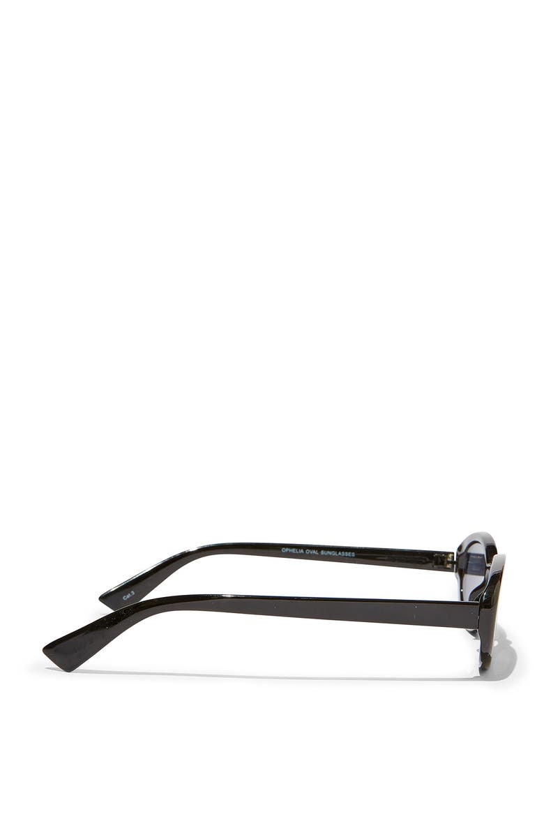 Ophelia Oval Sunglasses, Alternate, color, Black