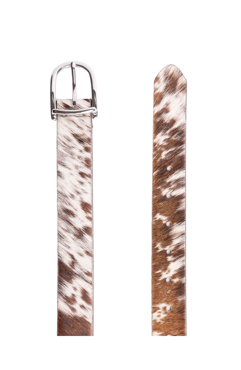BLACK SUEDE STUDIO Frame Belt, Alternate, color, Cowhide/Silver