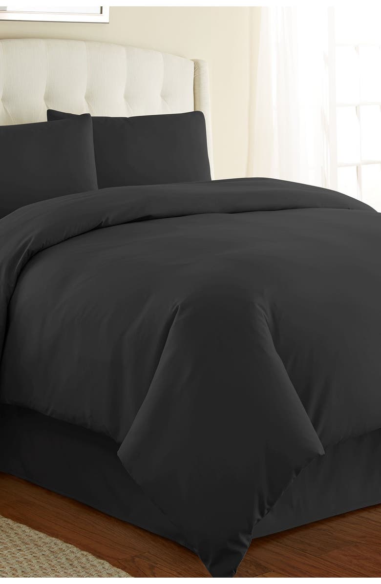 SOUTHSHORE FINE LINENS Vilano Springs Duvet Cover Set, Main, color, Black