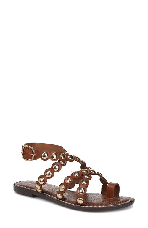 Sam Edelman Gloria Ankle Strap Sandal Rich Cognac Leather In Rich Cognac