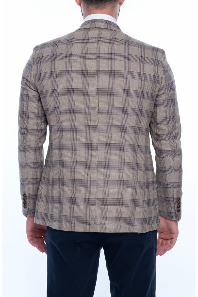Plaid Sport Coat, Alternate, color, DARK BEIGE