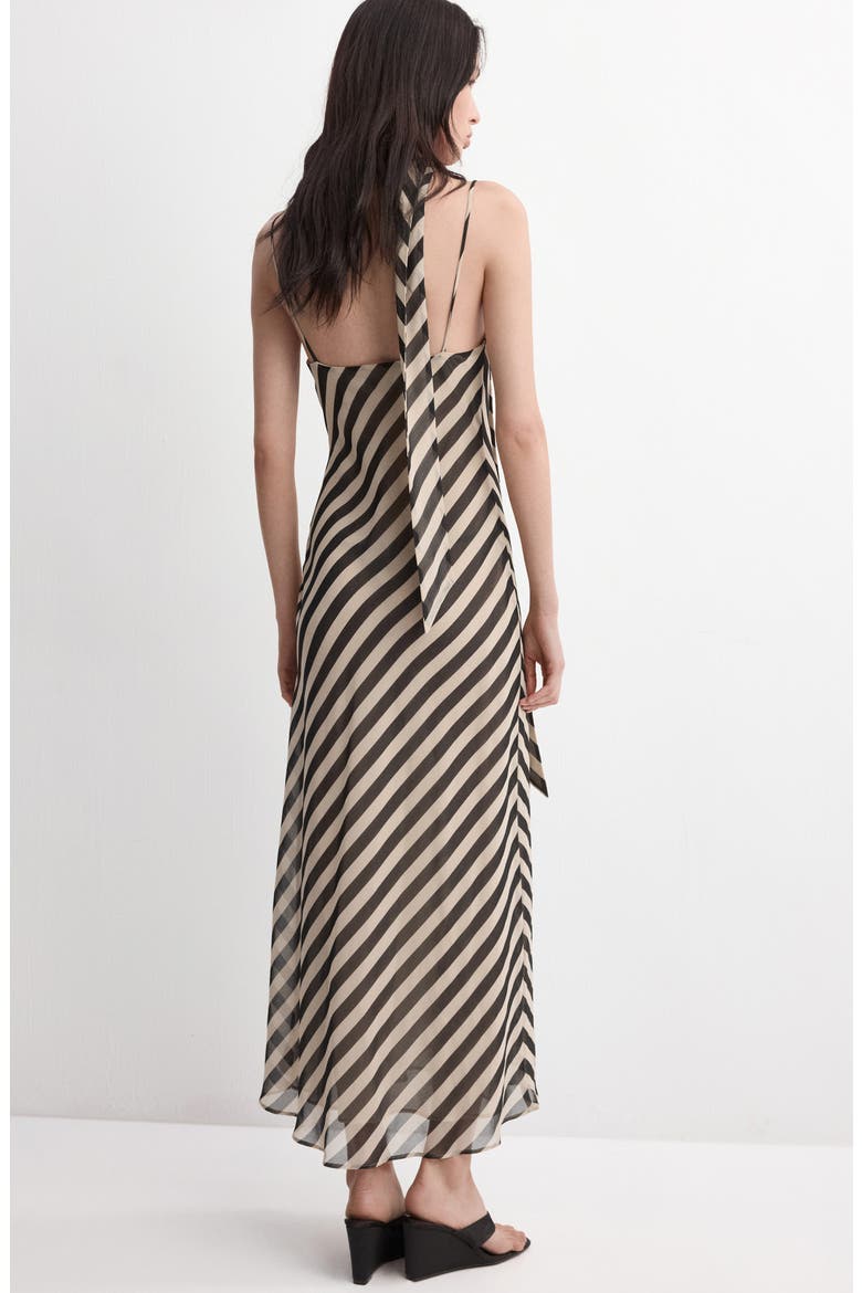 Stripe Slipdress & Scarf, Alternate, color, ECRU