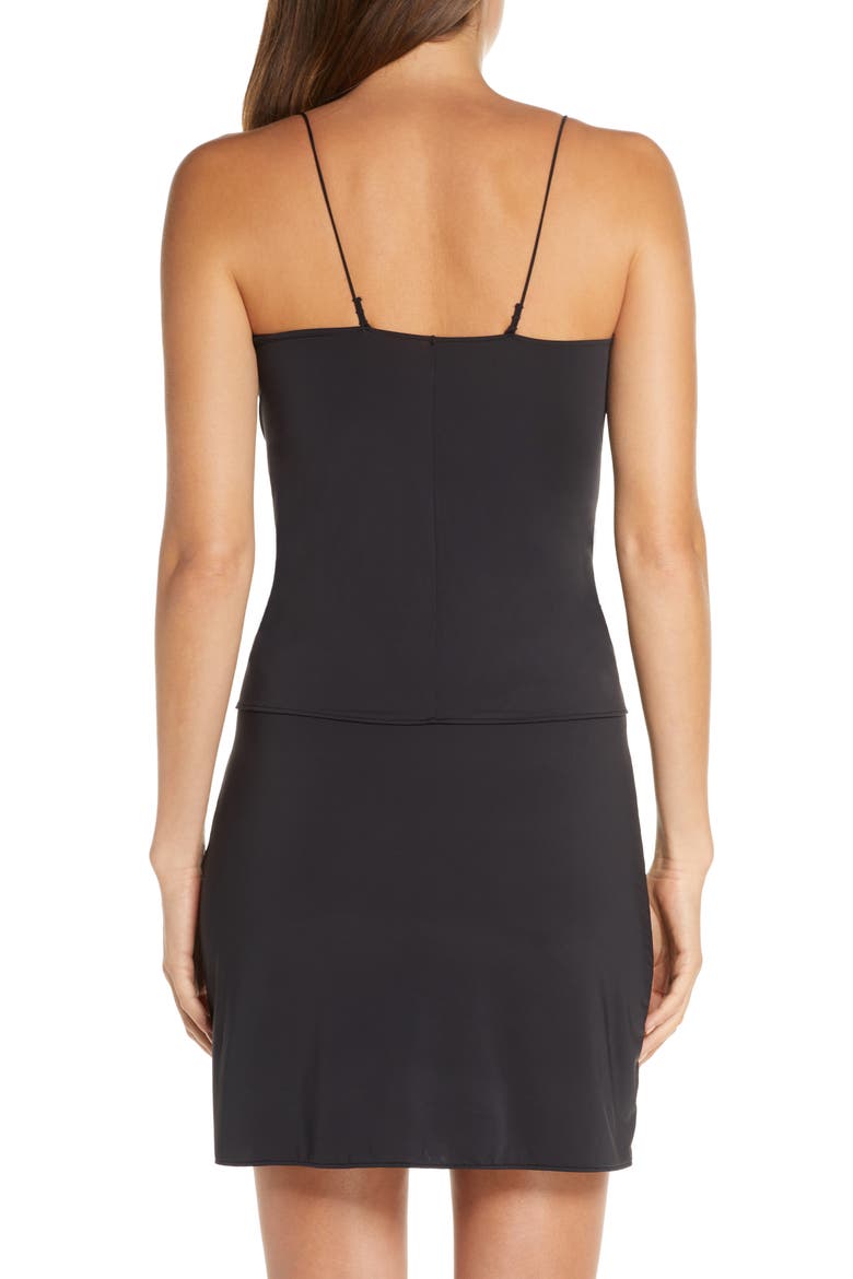Affair Illusion Plunge Camisole, Alternate, color, BLACK/ CAFE