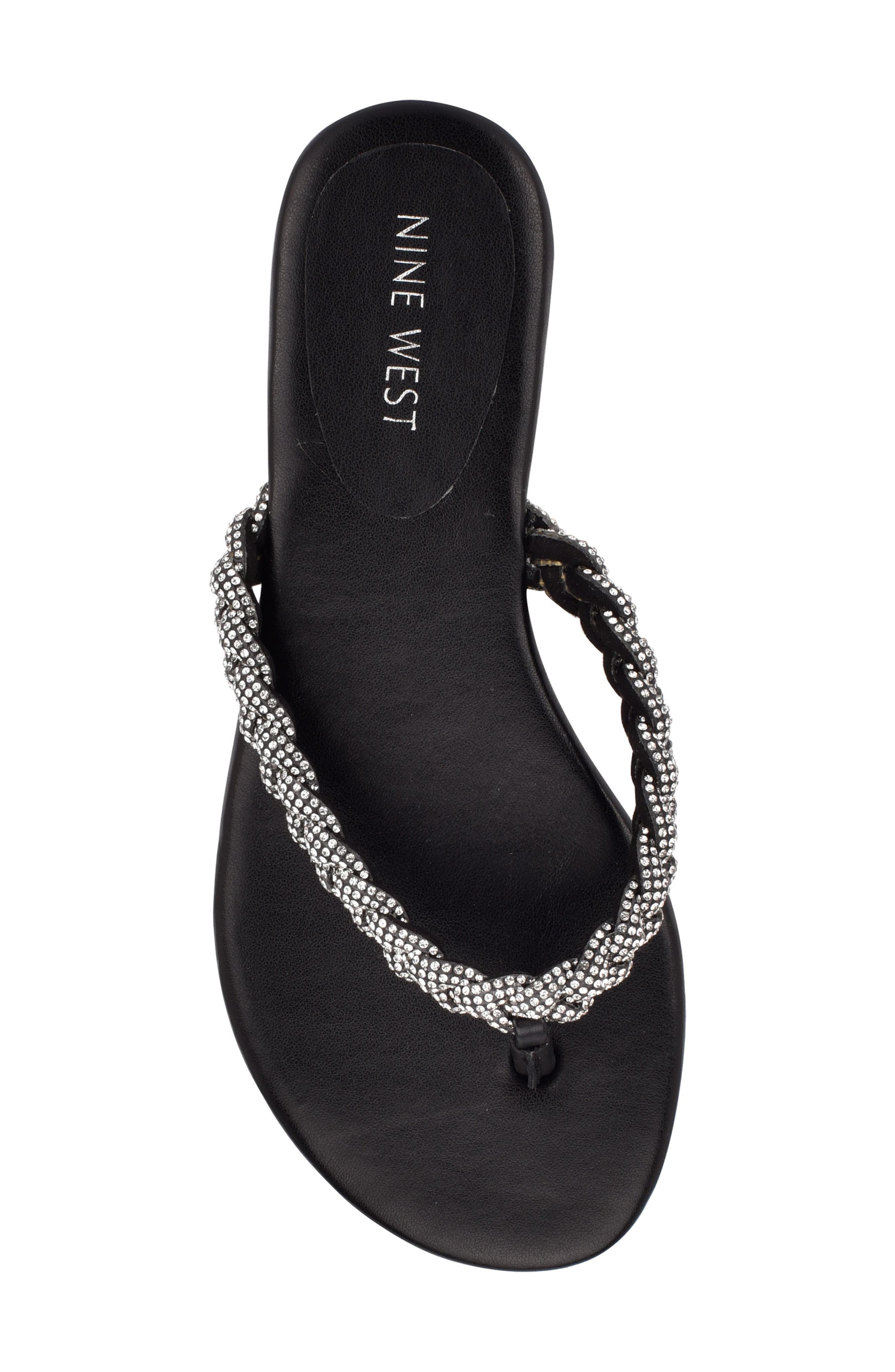 Nine West Tinee Embellished Flip Flop, Alternate, color, 