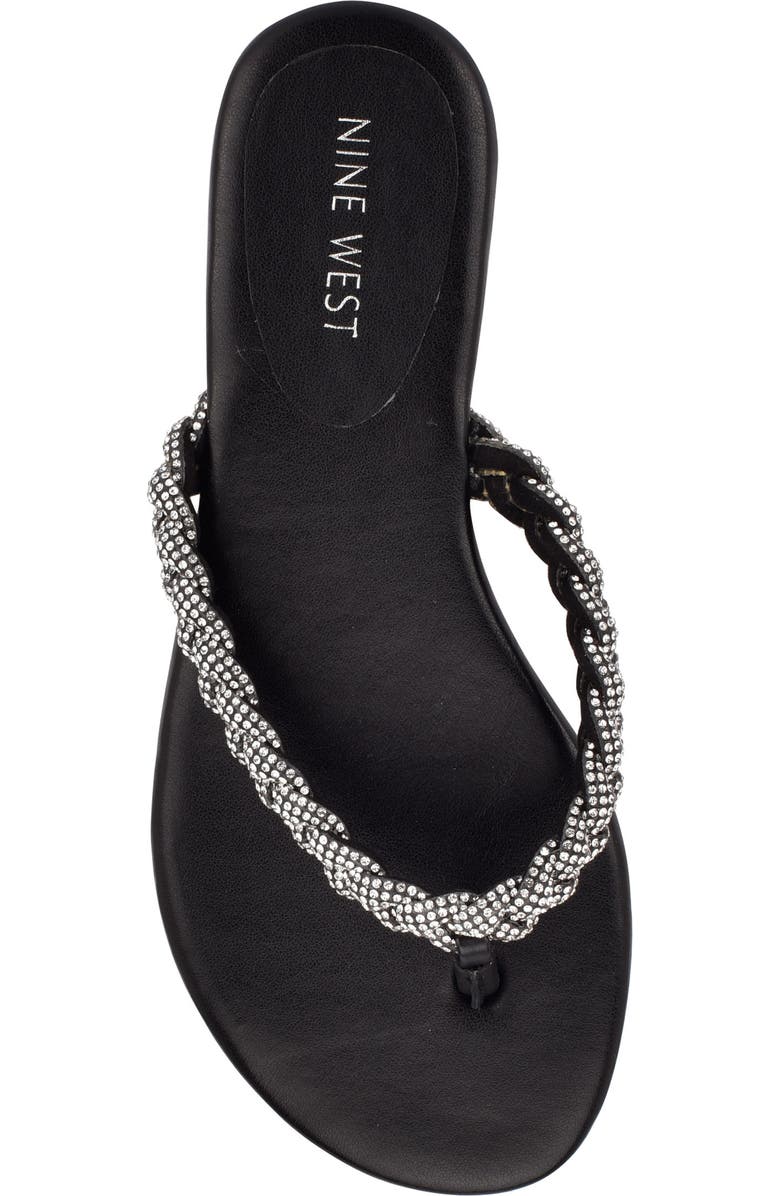 Nine West Tinee Embellished Flip Flop, Alternate, color,