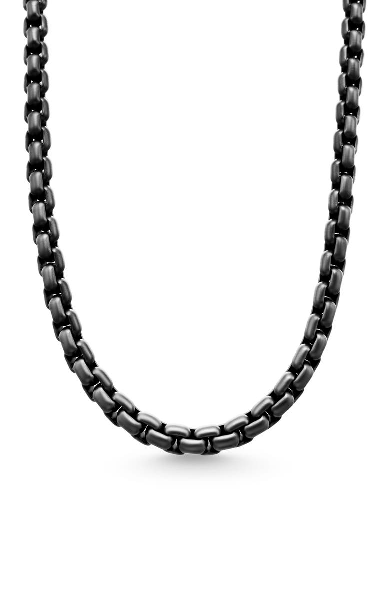 David Yurman Men's Box Chain Necklace with Stainless Steel and Sterling Silver, 7.3mm, Main, color,