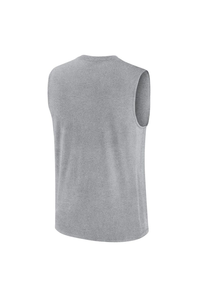Men's Nike Heather Gray Duke Blue Devils Primetime Legend Lock Up Performance Muscle Tank Top, Alternate, color, Heather Gray