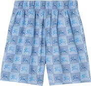 Burberry Knight Checkerboard  Cotton Shorts