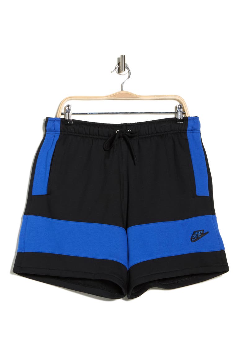 Sportswear Club Fleece Shorts, Alternate, color, BLACK/ GAME ROYAL