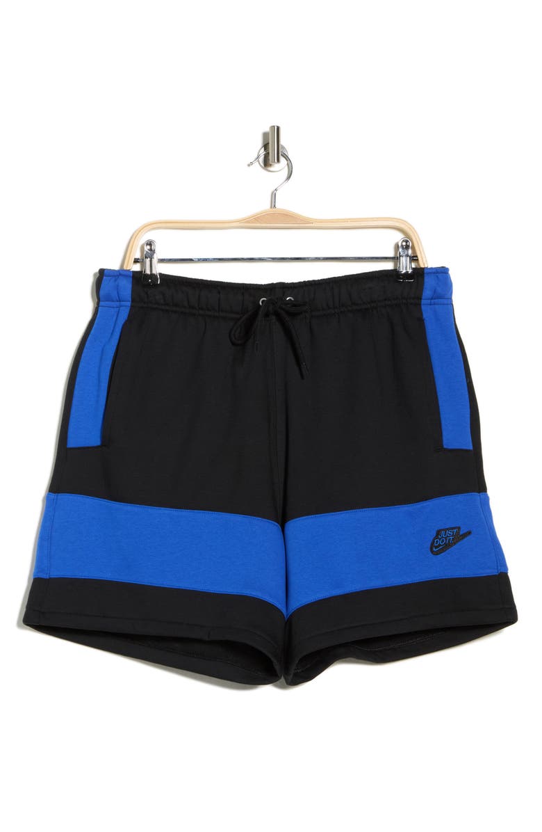 Nike Sportswear Club Fleece Shorts, Alternate, color, Black/ Game Royal
