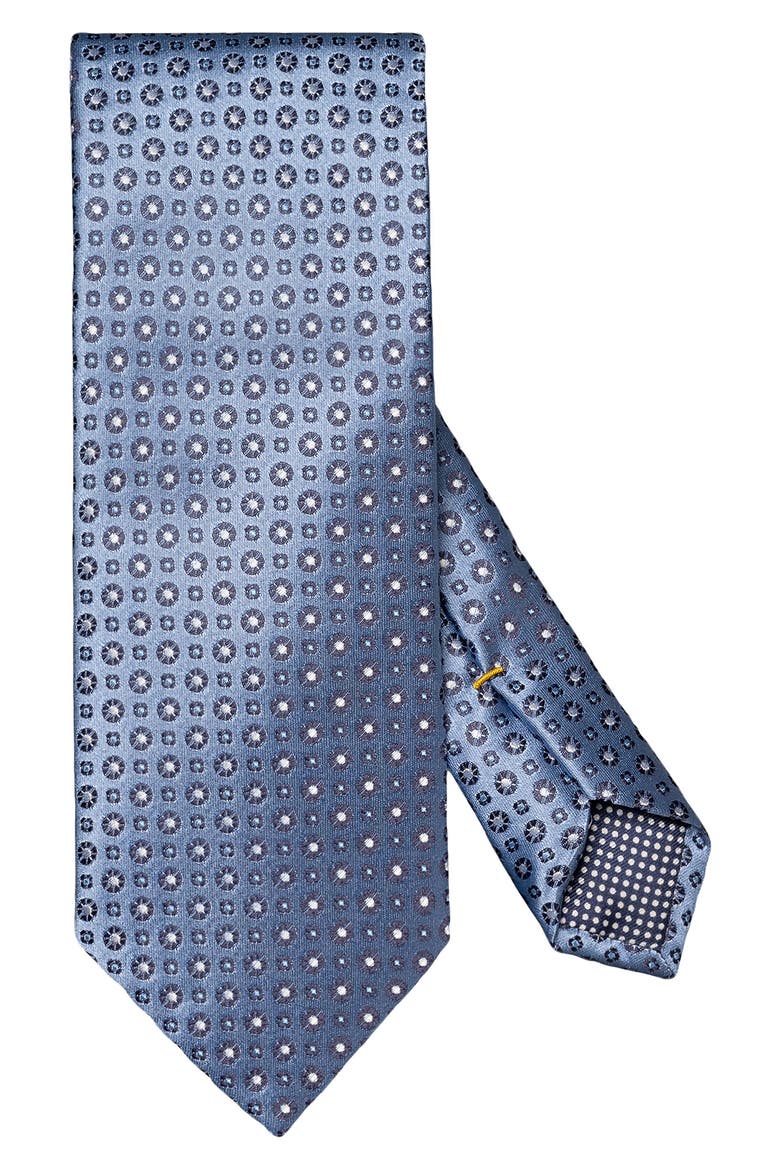 Medallion Silk Jacquard Tie, Main, color, LIGHT BLUE