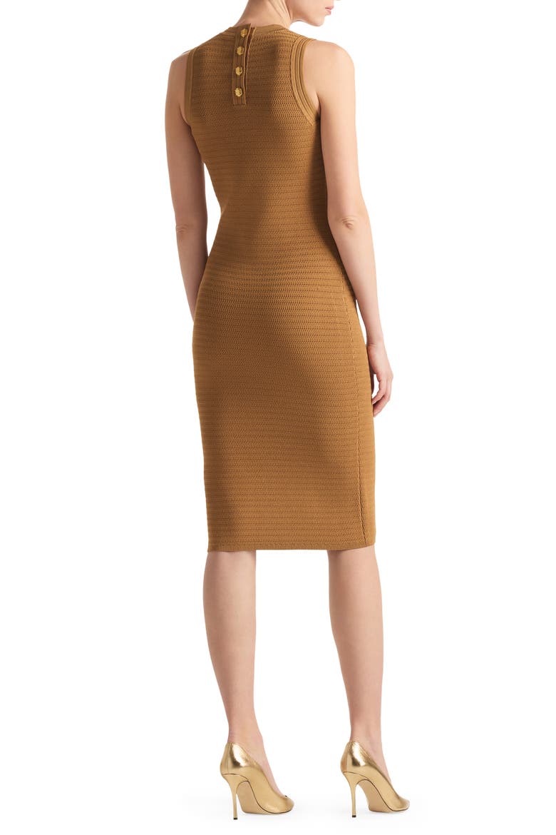 Ottoman Trim Sleeveless Sweater Dress, Alternate, color, CARAMEL
