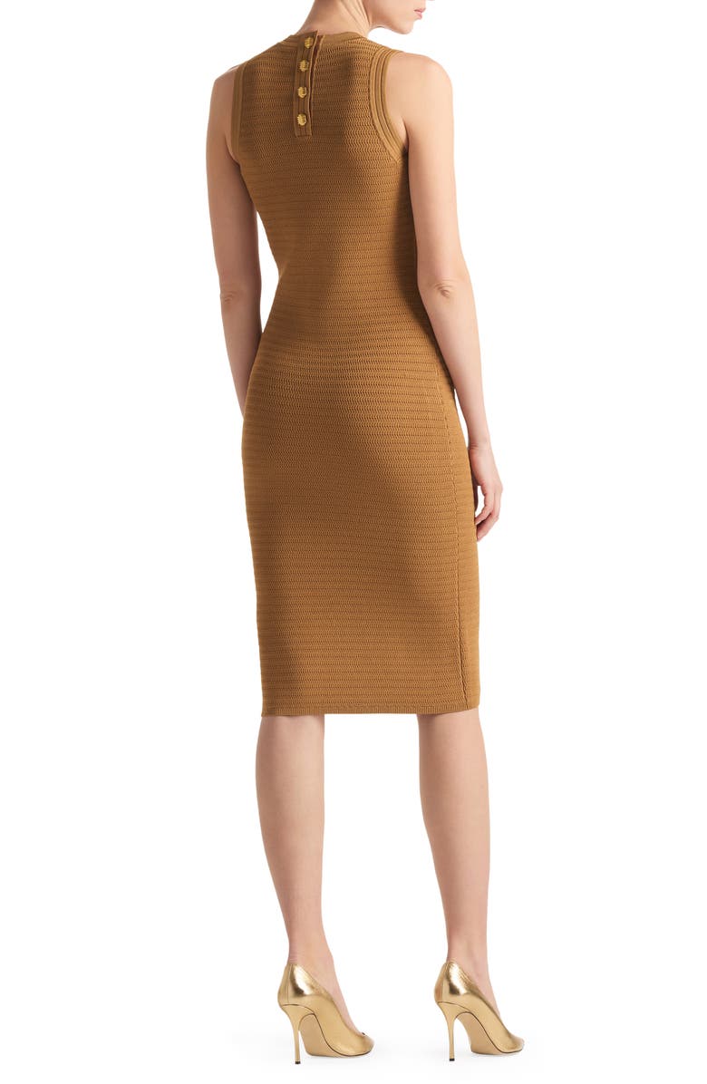 St. John Collection Ottoman Trim Sleeveless Sweater Dress, Alternate, color,