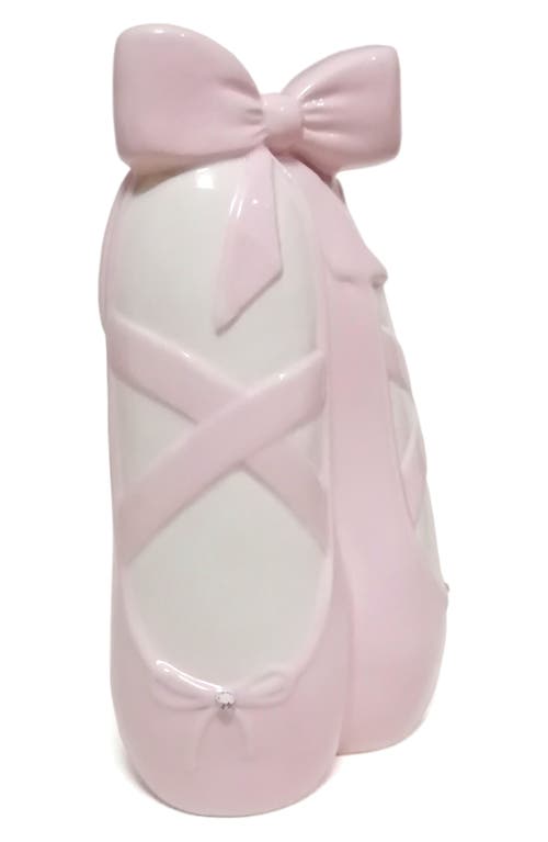Child To Cherish Ballerina Slippers Ceramic Bank In Pink
