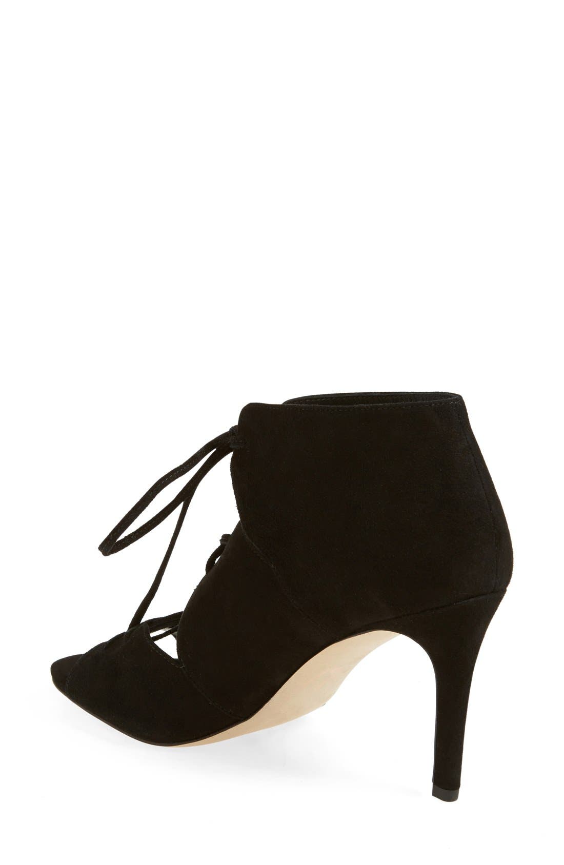 'Vibe' Lace-Up Pump, Alternate, color, BLACK