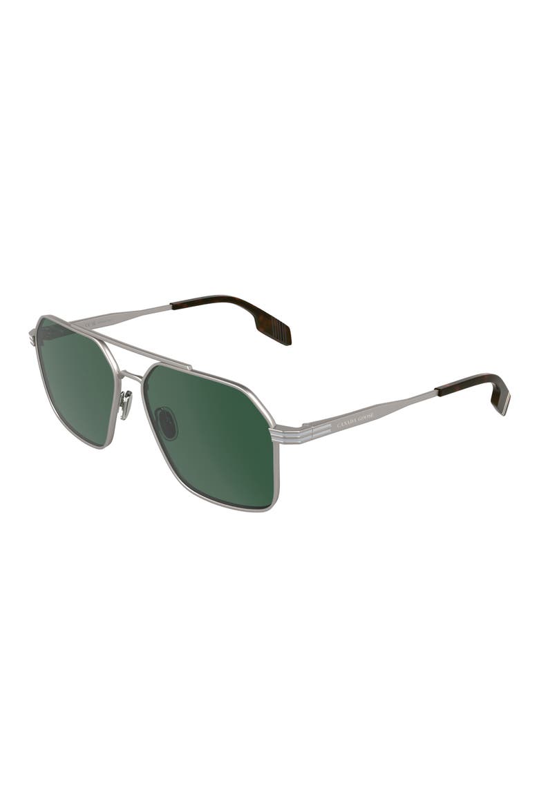 61mm Aviator Sunglasses, Alternate, color, MATTE LIGHT GUNMETAL