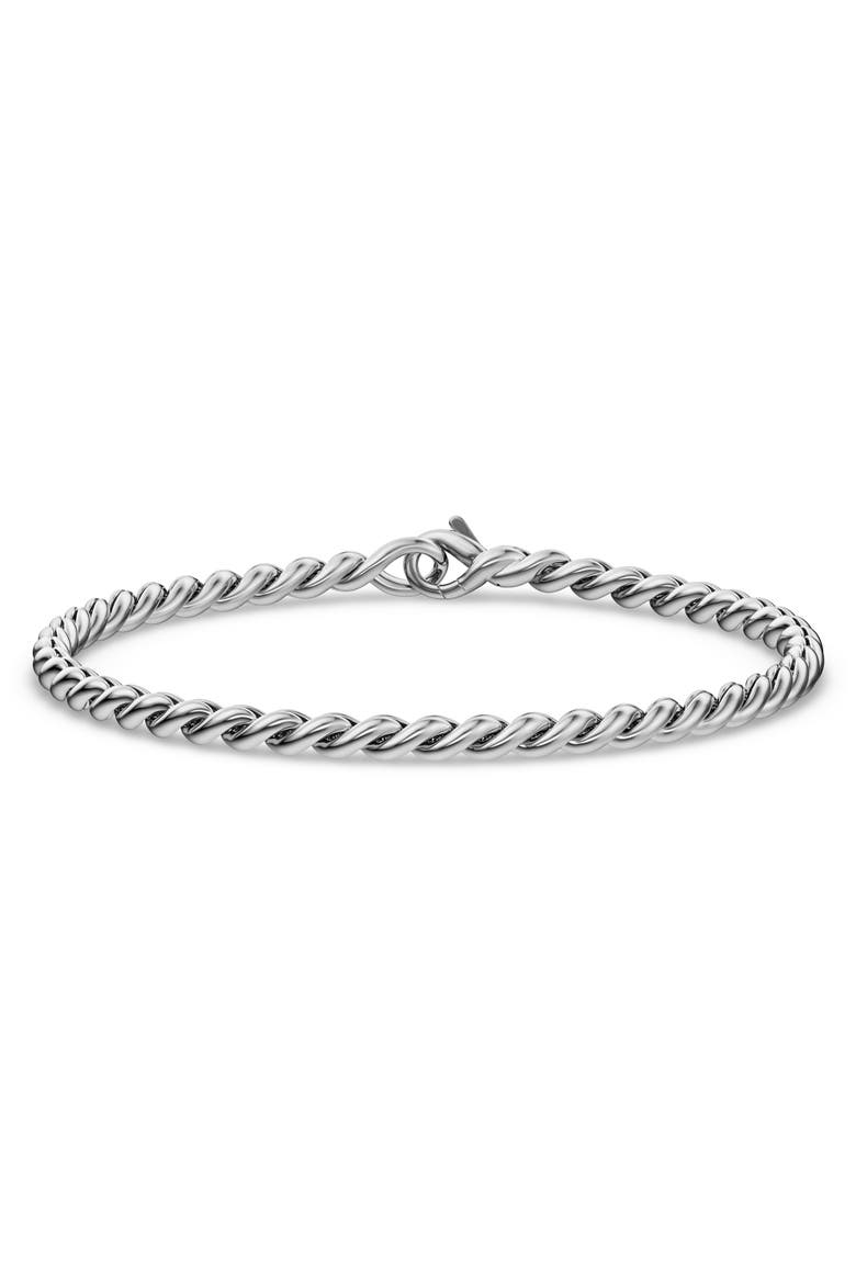 Men's Sculpted Cable Chain Bracelet, Main, color, SILVER