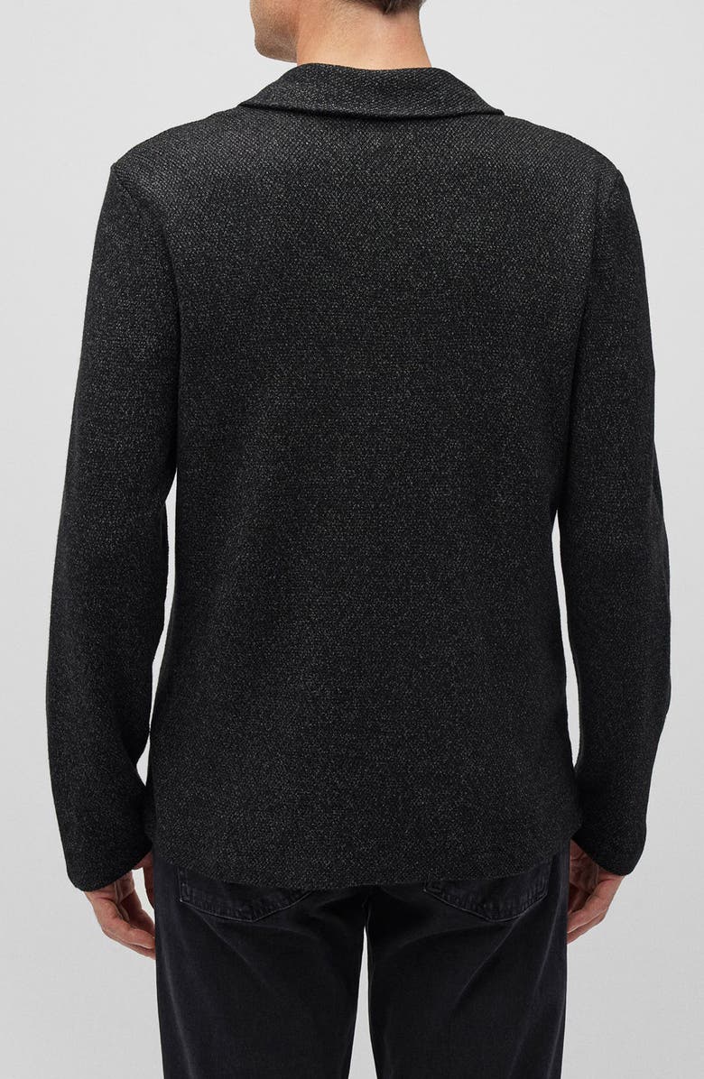 Mavi Jeans Black Mélange Knit 3-Button Blazer, Alternate, color, Black
