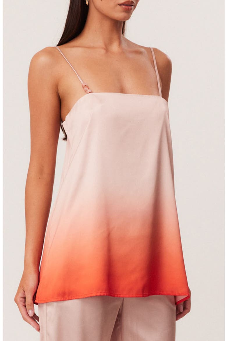 Amaya Long Line Ombré Top, Alternate, color, PEACH OMBRE