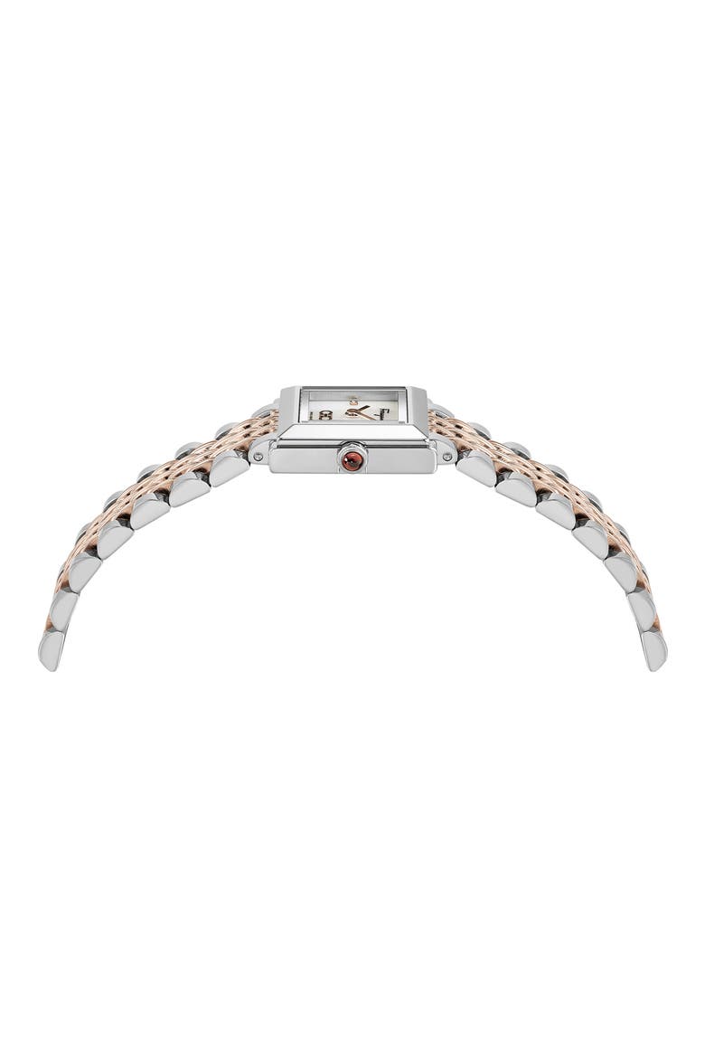 Square Bracelet Watch, 19mm x 19mm, Alternate, color, IP ROSE GOLD/ STAINLESS STEEL