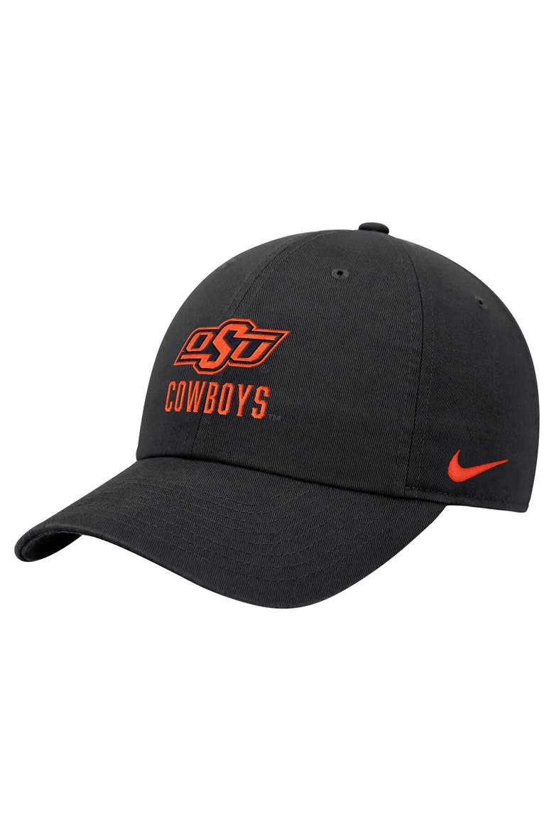 Men's Nike Black Oklahoma State Cowboys Club Adjustable Hat, Main, color, Black