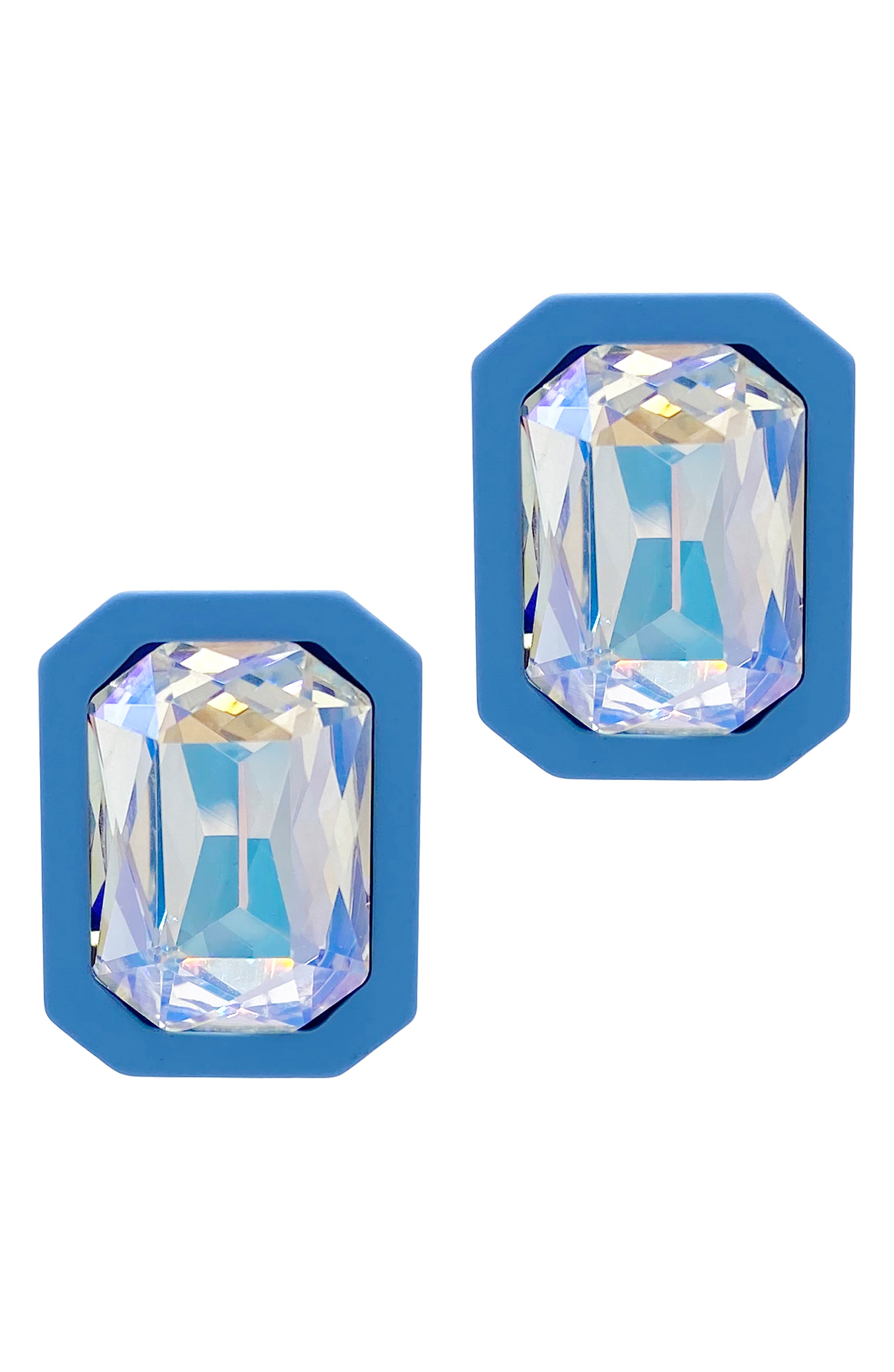 Adornia Halo Crystal Stud Earrings
