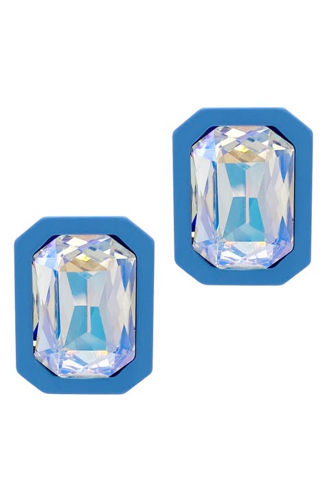 Halo Crystal Stud Earrings