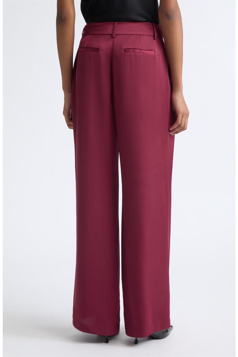 Oscar Pleated Pants, Alternate, color, CRANBERRY