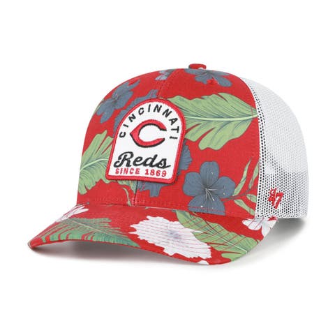 Men's '47  Red Cincinnati Reds Beachside Adjustable Trucker Hat