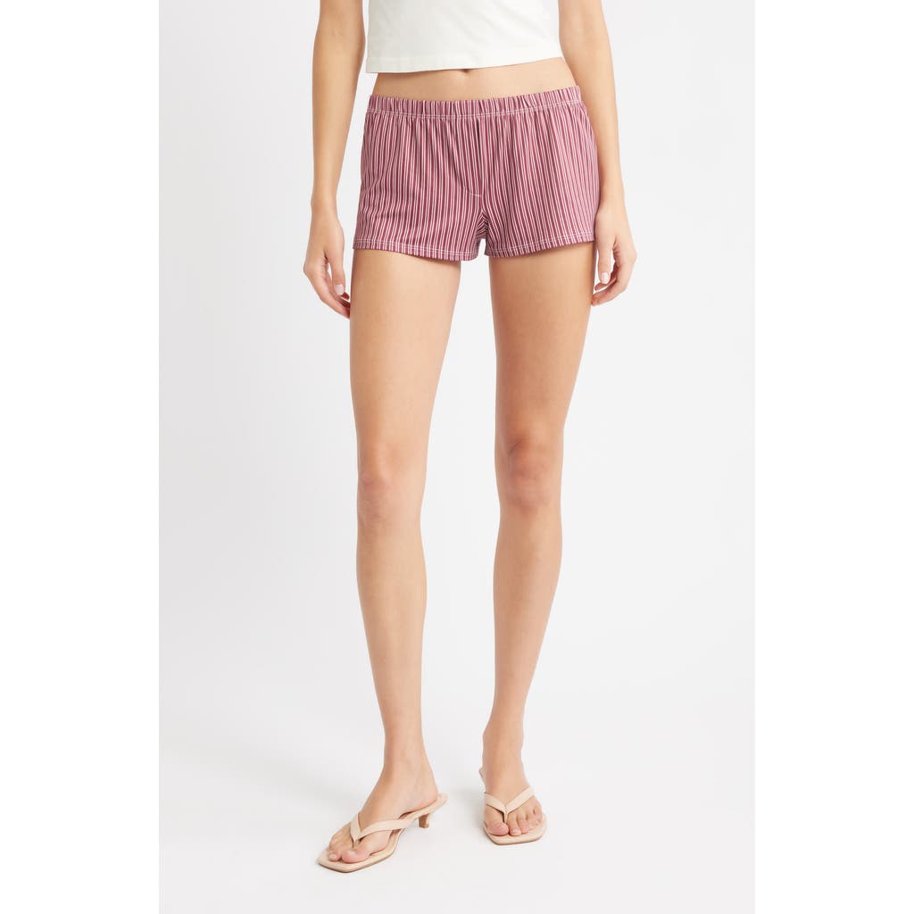 Bella Venice The Pink Striped Shorts Pink Striped In Purple
