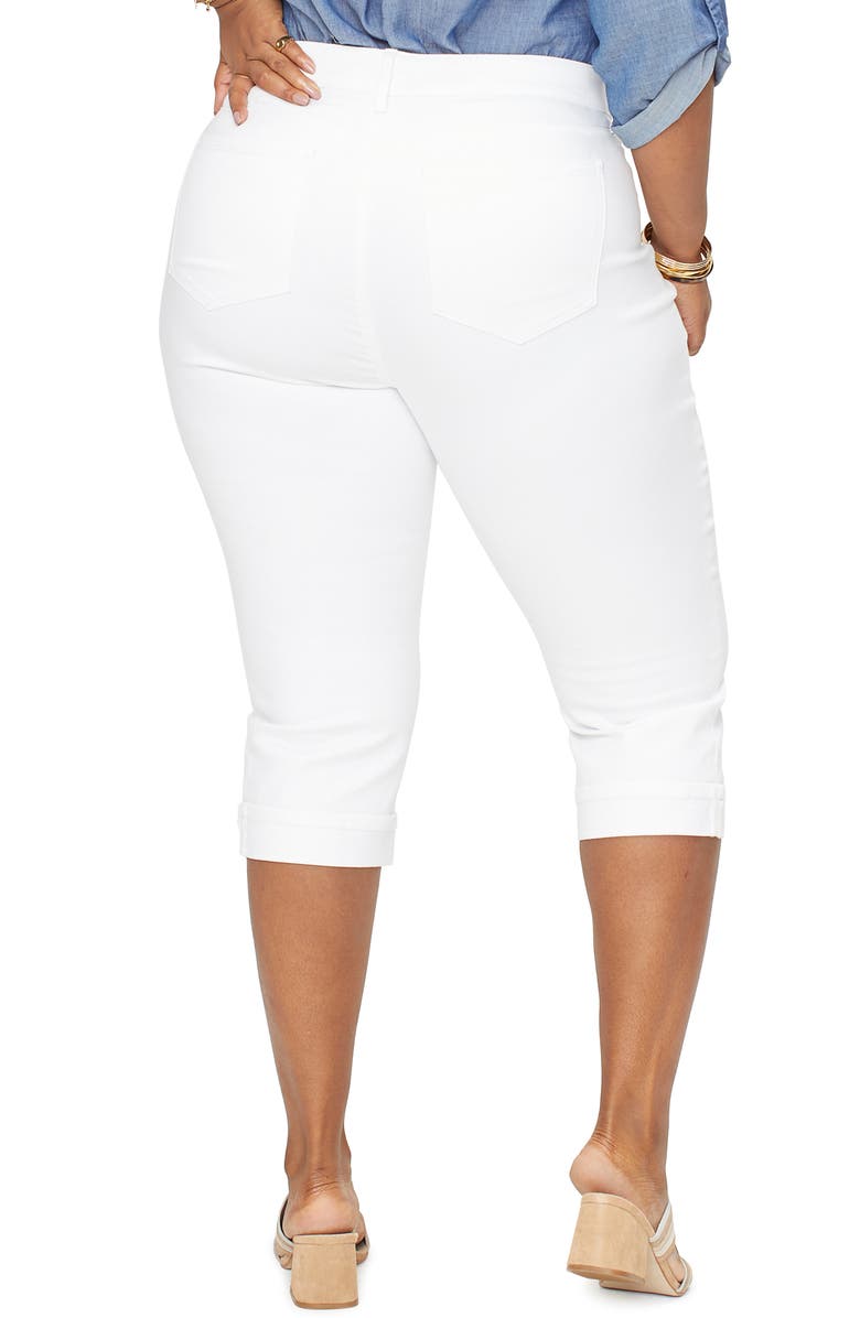 NYDJ Marilyn Cool Embrace<sup>®</sup> Cuff Crop Straight Leg Jeans, Alternate, color, Optic White